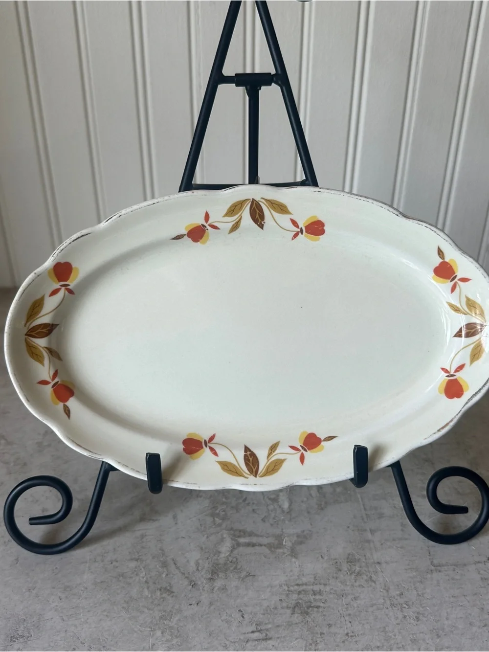 Hall China Autumn Leaf Under Plate For Gravy Boat Small Tray Platter 8.75”